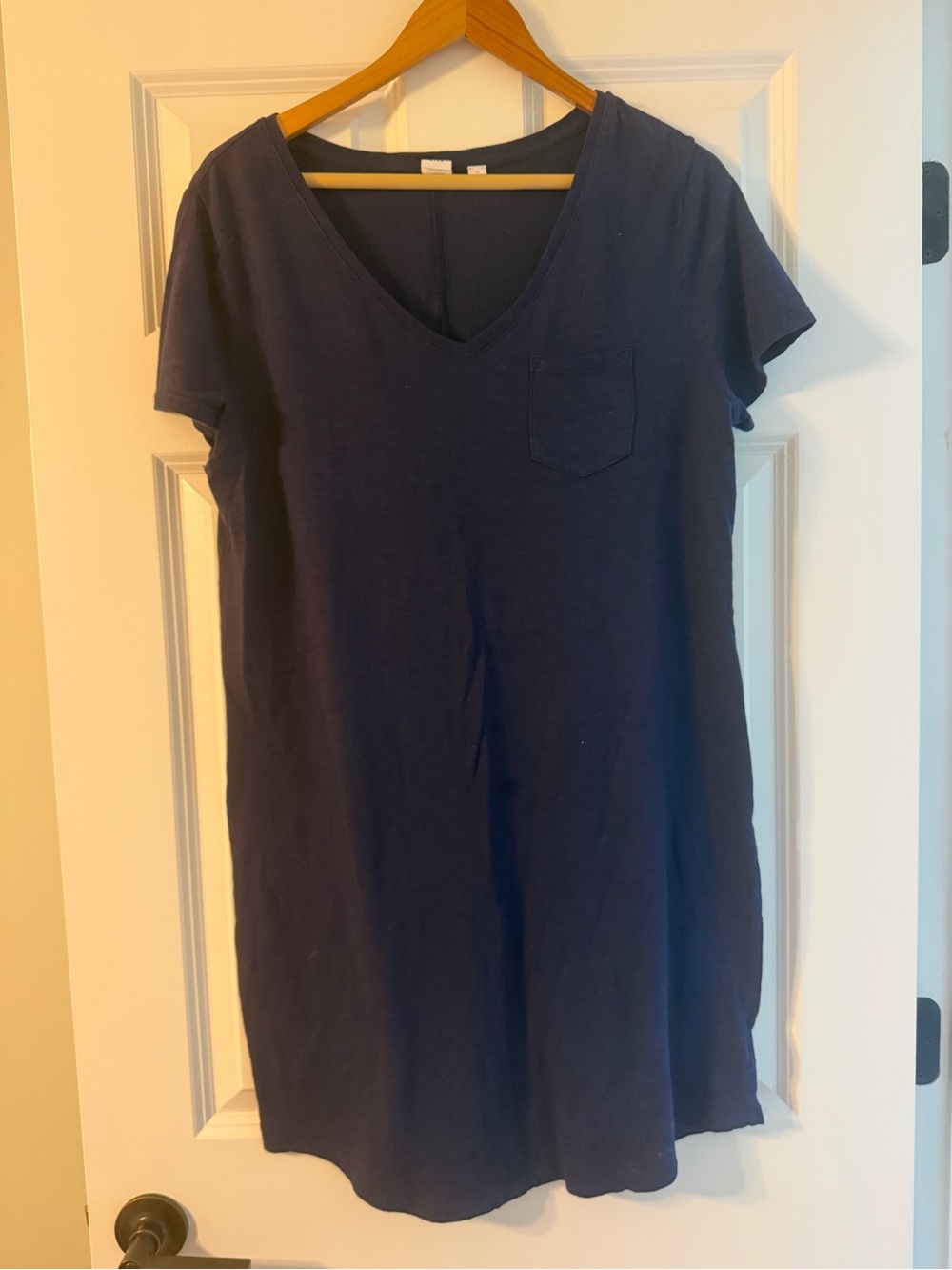 GAP Navy V-Neck Short Sleeve Pocket Mini Dress